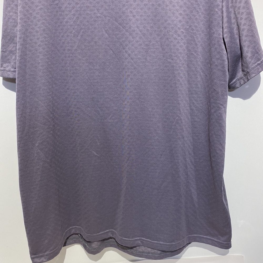 Nike Men's Gray Dri-Fit Textured Swoosh Logo Short Sleeve Athletic T-Shirt XL - Picture 2 of 10